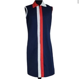 Flutterbye Vintage 60/70's Shift Dress Mod Red White & Blue